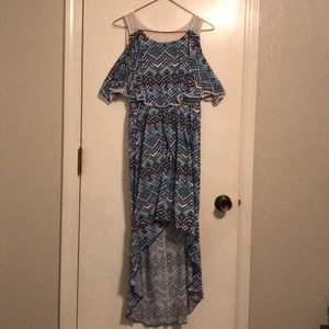 Emily West Blue High-Low Dress
